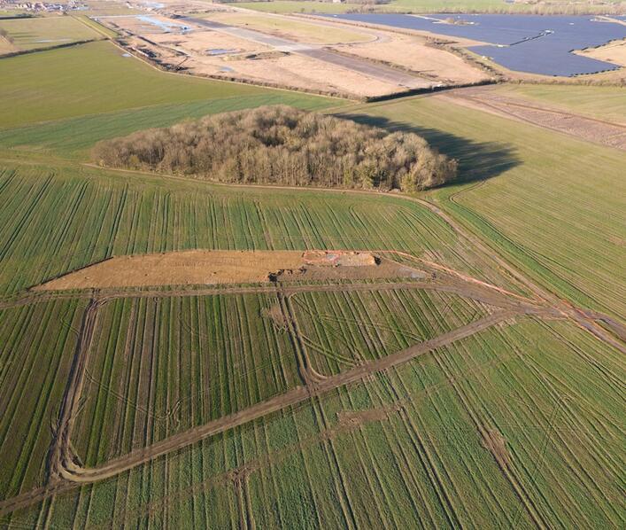 Alconbury Weald Aerial Image of Prestley Wood